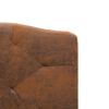vidaXL Cadre de lit Marron Similicuir daim 135x190 cm