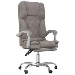 vidaXL Fauteuil de massage inclinable de bureau Taupe Tissu