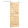 vidaXL Porte coulissante Naturel et Blanc 85 x 210 cm