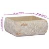 vidaXL Lavabo Cr&egrave;me 30x30x13 cm Marbre