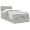 vidaXL Cadre de lit ottoman avec matelas gris clair 80x200 cm velours