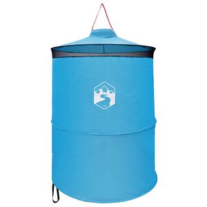 vidaXL Tente de toilettes pop-up avec corde suspendue Bleu 97 x 126 cm