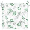 vidaXL Coussins de chaise lot de 4 motif de feuilles 50x50x4 cm tissu