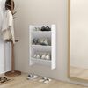 vidaXL Armoire &agrave; chaussures murale Blanc 60x18x90 cm Agglom&eacute;r&eacute;