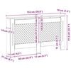 vidaXL Cache-radiateur Blanc 152x19x81,5 cm MDF