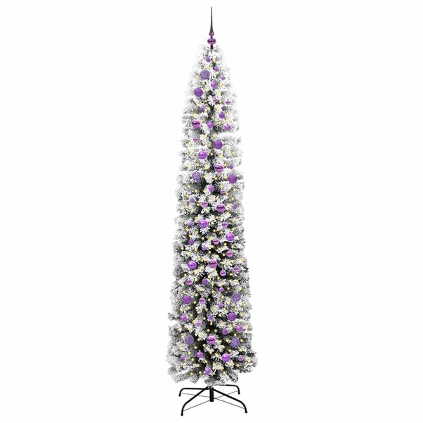 vidaXL Sapin de No&euml;l artificiel Vert 240 cm PVC et acier et plastique