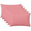 vidaXL Coussin avec oreiller HEERLEN 6 pc Rose Tissu