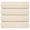 vidaXL Serviettes de douche FROGN 4 pcs cr&egrave;me 70x140 cm 360 g/m&sup2;