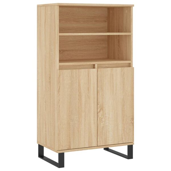 vidaXL Buffet haut Chêne sonoma 60x36x110 cm Bois d'ingénierie