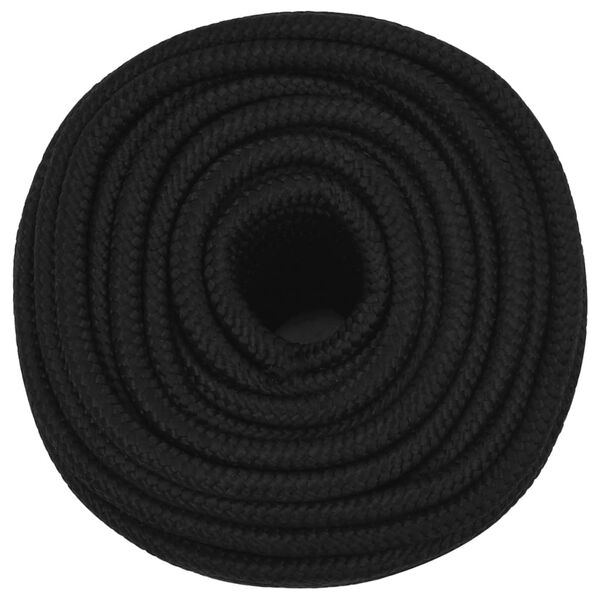 vidaXL Corde de travail Noir 14 mm 100 m Polyester