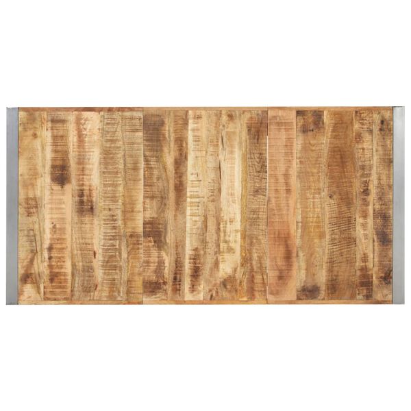 vidaXL Table à manger 160x80x75 cm Bois de manguier massif brut