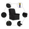 vidaXL Fauteuil de massage inclinable Noir Tissu