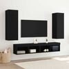 vidaXL Meuble TV mural 2 pcs Chêne noir 30,5 x 30 x 90 cm