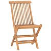 vidaXL Ensemble &agrave; manger d'ext&eacute;rieur pliable 5 pcs Bois solide de teck