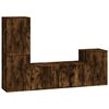 vidaXL Ensemble de meubles TV 4 pcs Ch&ecirc;ne fum&eacute; Bois d'ing&eacute;nierie