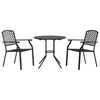 vidaXL Ensemble de chaises de jardin empilables 3 pcs anthracite