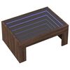 vidaXL Table basse avec LED infini chêne marron 70x50x30 cm