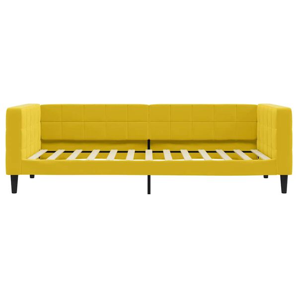 vidaXL Lit de repos sans matelas jaune 100x200 cm velours
