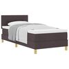 vidaXL Lit &agrave; ressorts avec coussin Marron fonc&eacute; 90 x 190 cm tissu