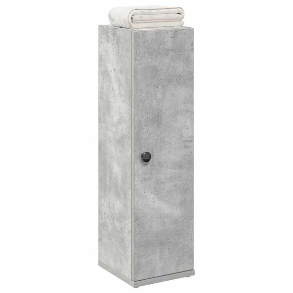 vidaXL Meuble de salle de bain avec porte-rouleau gris b&eacute;ton