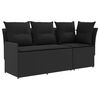 vidaXL 2 pc Sofa de jardin avec accoudoirs et sofa d'angle Rotin PE