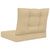 vidaXL Coussin de canap&eacute; d'ext&eacute;rieur 2 pcs Beige Polyester