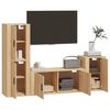 vidaXL Ensemble de meubles TV 4 pcs Ch&ecirc;ne sonoma Bois d'ing&eacute;nierie