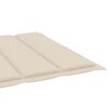 vidaXL Chaise longue avec coussin Bois de teck et acier inoxydable