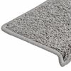 vidaXL Tapis d'escalier 10 pièces 65 x 21 x 4 cm Gris Bord rectangulaire