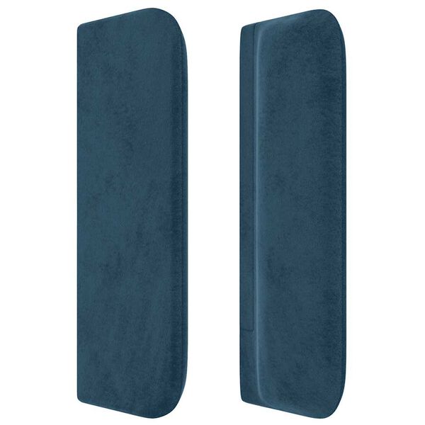 vidaXL T&ecirc;te de lit avec oreilles Bleu Fonc&eacute; 83x16x78/88 cm Velours