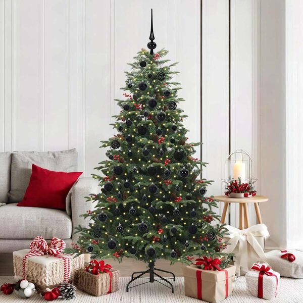 vidaXL Sapin de No&euml;l artificiel Vert 180 cm PVC, m&eacute;tal et plastique