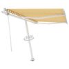 vidaXL Auvent automatique sur pied 350x250 cm Jaune/Blanc