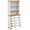 vidaXL Hutch ASKIM Blanc 91 x 40 x 200,5 cm Bois de pin massif