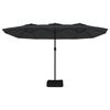 vidaXL Parasol de jardin &agrave; double t&ecirc;te noir 449x265 cm
