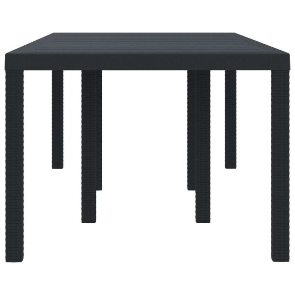 vidaXL Table de jardin pour repas Anthracite 200 x 100 x 73 cm