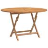 vidaXL Table pliable de jardin Ø 110x75 cm bois massif de teck