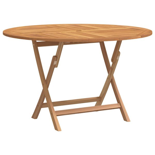 vidaXL Table pliable de jardin Ø 110x75 cm bois massif de teck