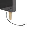 vidaXL Lit avec USB Gris clair Tissu 90x200 cm