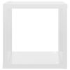 vidaXL &Eacute;tag&egrave;res cube murales 4 pcs Blanc brillant 22x15x22 cm