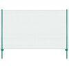 vidaXL Cl&ocirc;ture en grillage m&eacute;tallique avec poteaux Acier 25x1,5 m Vert
