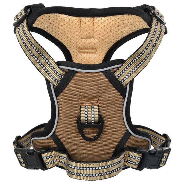 vidaXL Harnais pour chien avec laisse et collier r&eacute;glables marron L