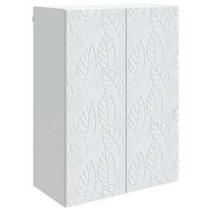 vidaXL Armoire Murale Blanc 66 x 34,5 x 90 cm Bois d'ing&eacute;nierie