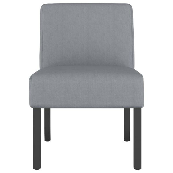vidaXL Fauteuil sans accoudoirs gris clair tissu