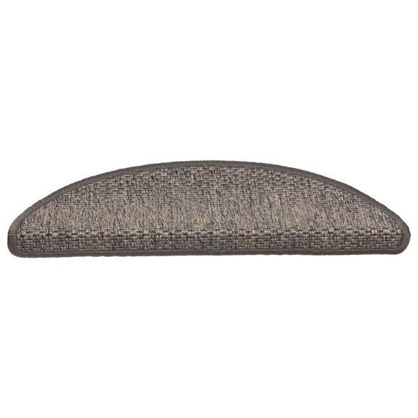 vidaXL Tapis d'escalier autocollants aspect sisal 15 pcs 56x17x3 cm