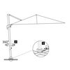 vidaXL Parasol de jardin déporté avec mât en aluminium 400 x 300 cm Anthracite
