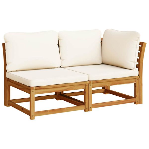 vidaXL Salon de jardin avec coussins 7 pcs bois massif d'acacia