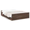 vidaXL Cadre de lit avec tiroirs sans matelas ch&ecirc;ne marron 120x200 cm