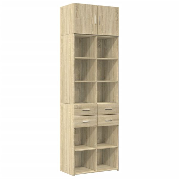 vidaXL Armoire de rangement ch&ecirc;ne sonoma 70x42,5x225 cm