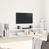 vidaXL Meubles TV 2 pcs blanc 100x30x50 cm bois d'ing&eacute;nierie