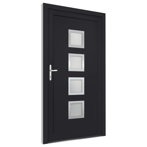vidaXL Porte d'entr&eacute;e anthracite 98x208 cm PVC